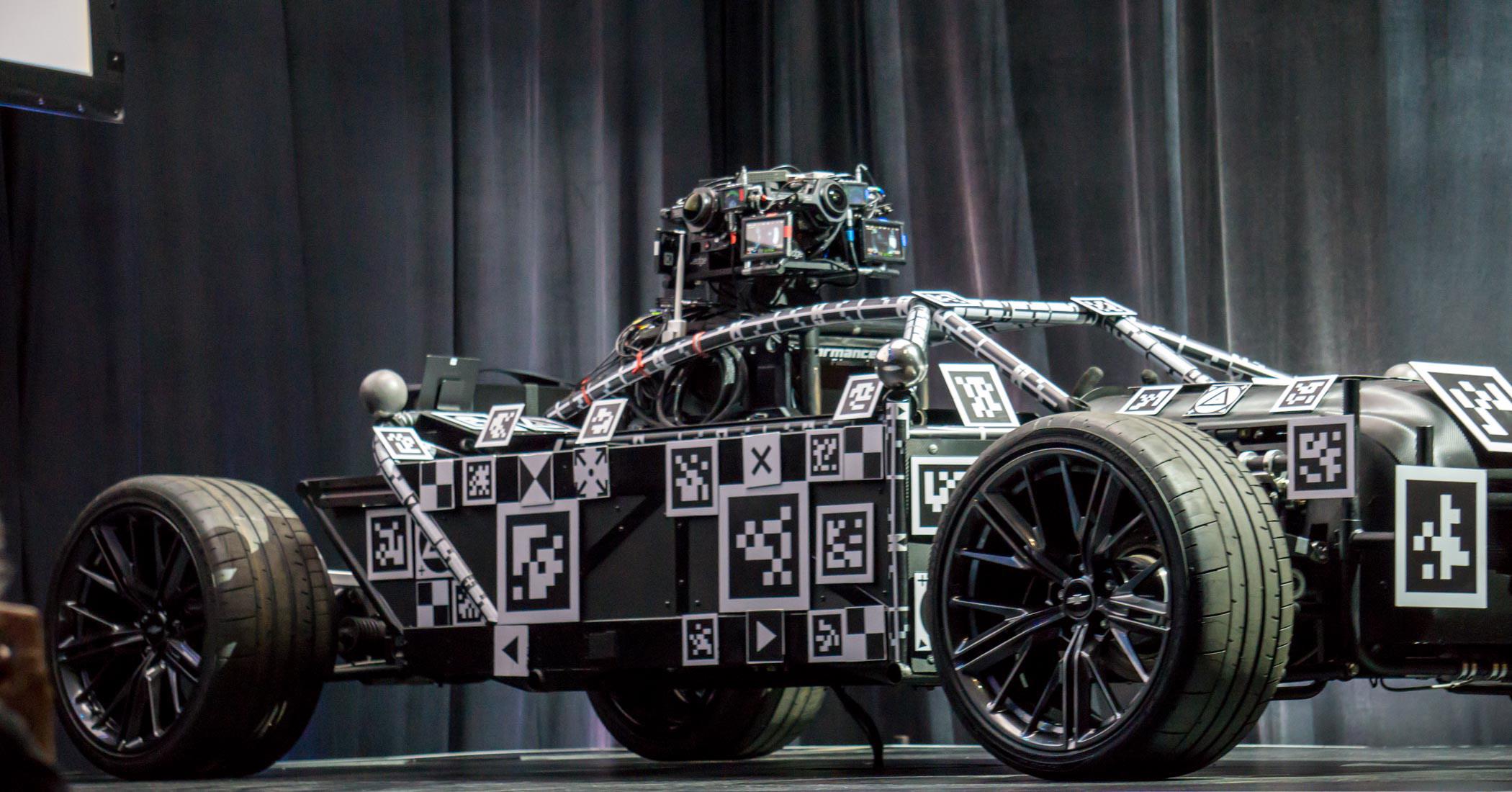 The Mill's MoCap car, Blackbird made an appearance at Epic’s State of Unreal talk. (Source: JPR)