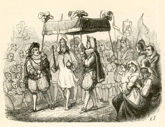 Procession etching