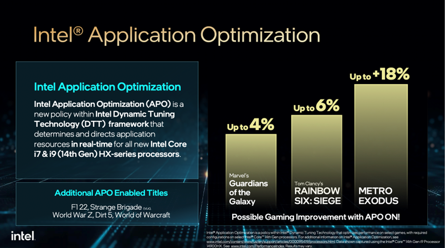 Intel comparisson chart