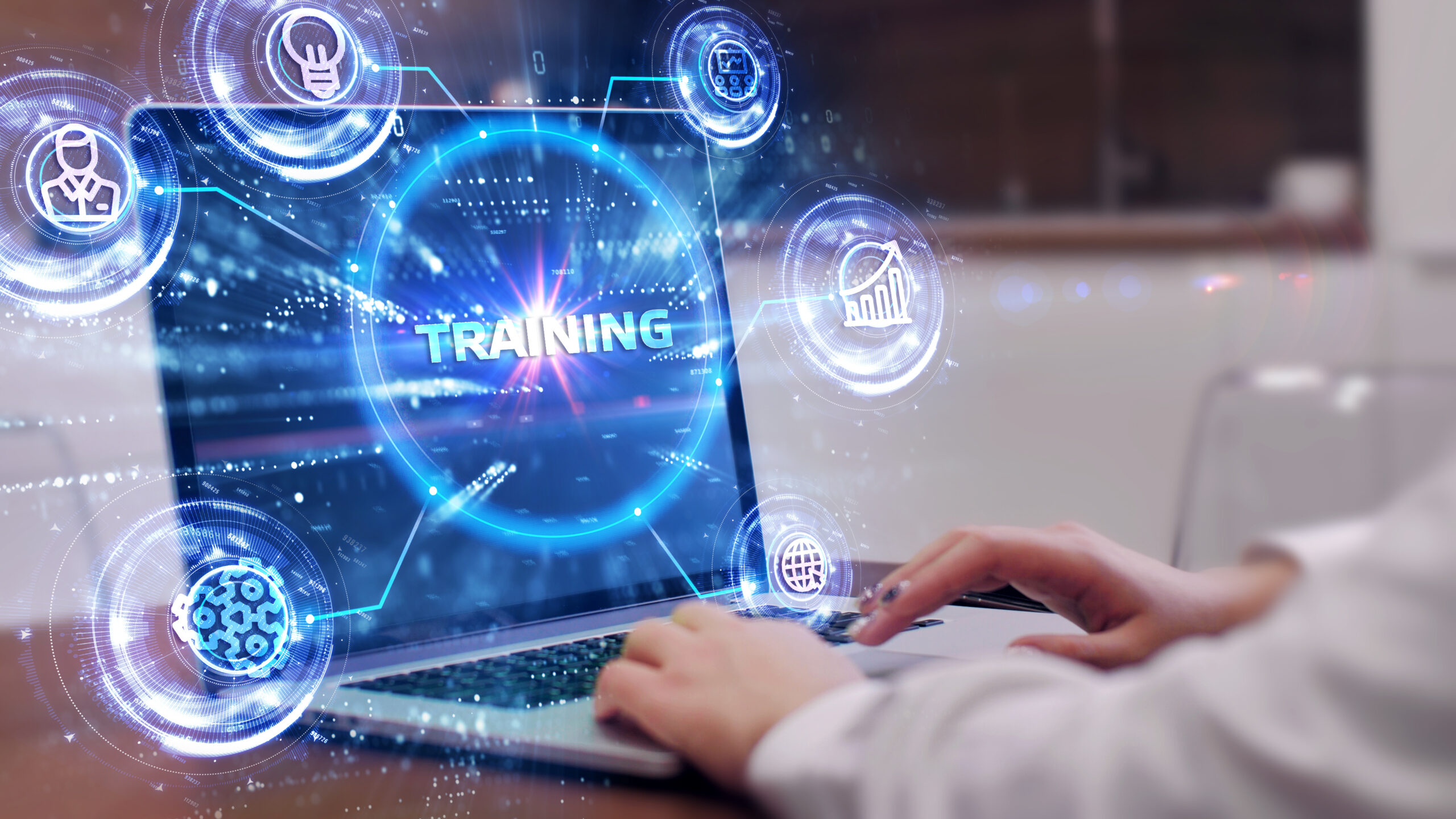 Business, Technology, Internet and network concept. Coaching men Training