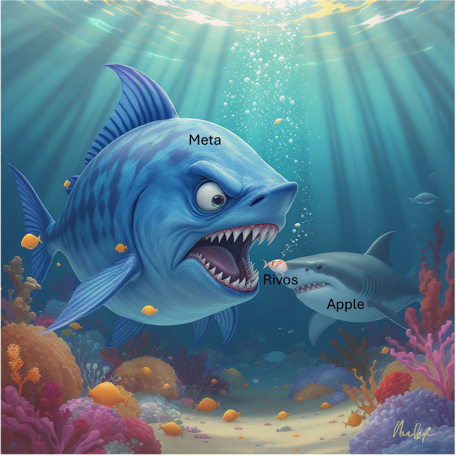 AI image of big fish eating little fish Rivos