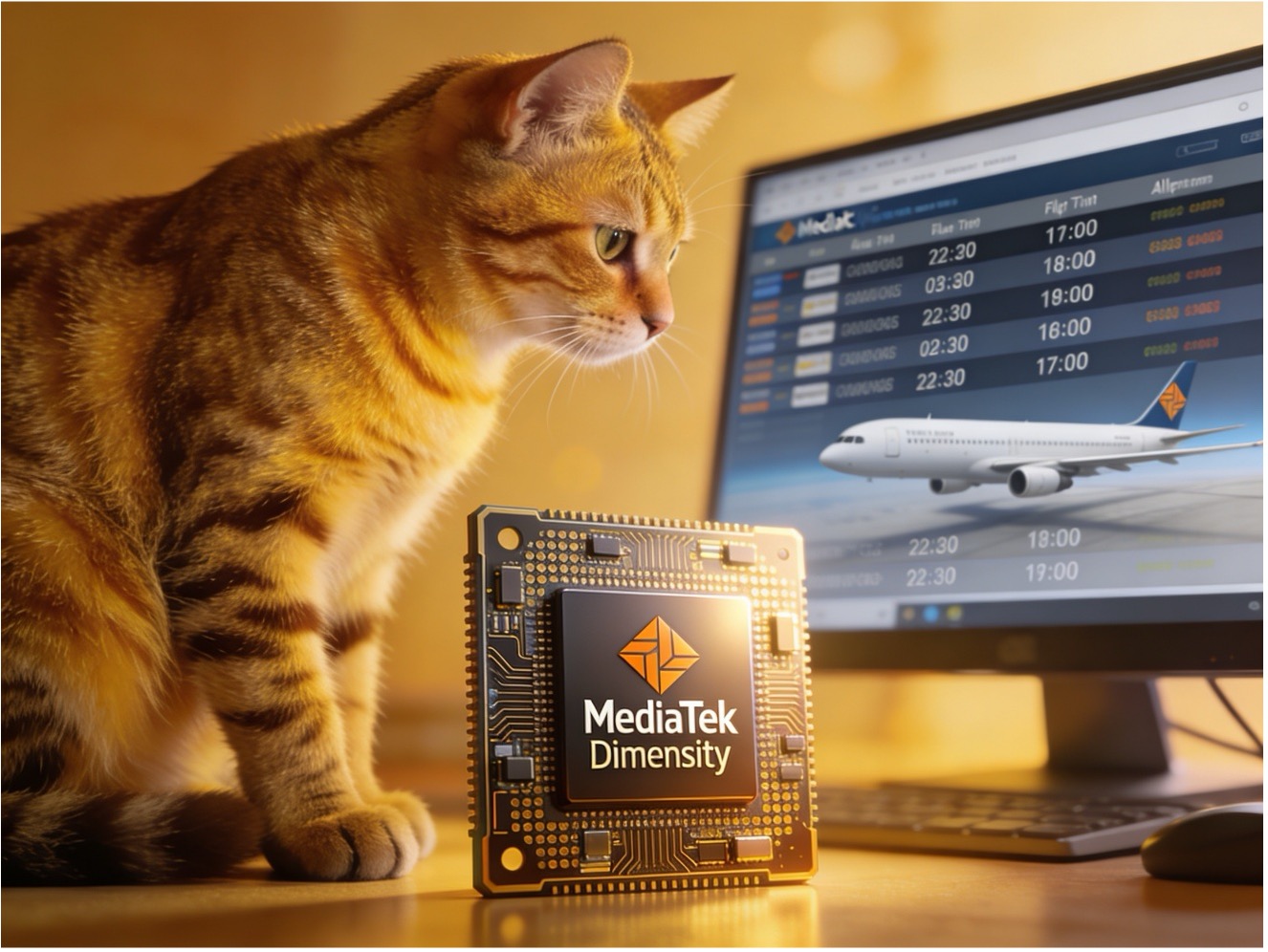 Cat watching digital systems work
