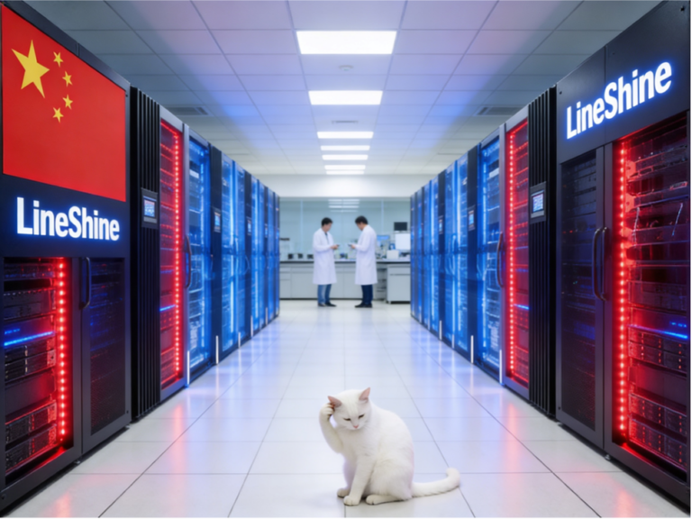 Cat at supercomputer site